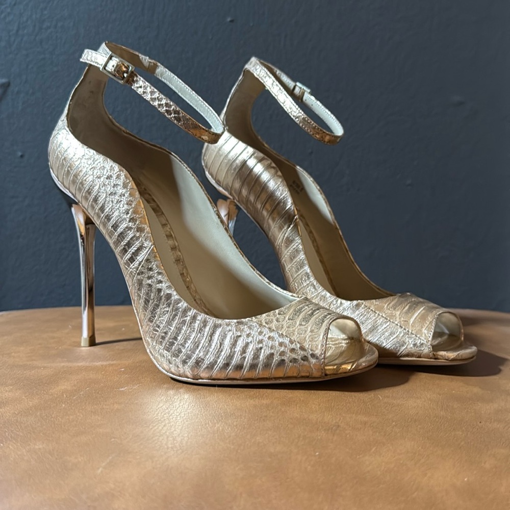 Brian Atwood Rose Gold stiletto heels. New in box!